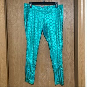 Tipsy Elves size Large Teal Mermaid Leggings